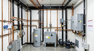 Plumbing + utility systems project coordination illustration